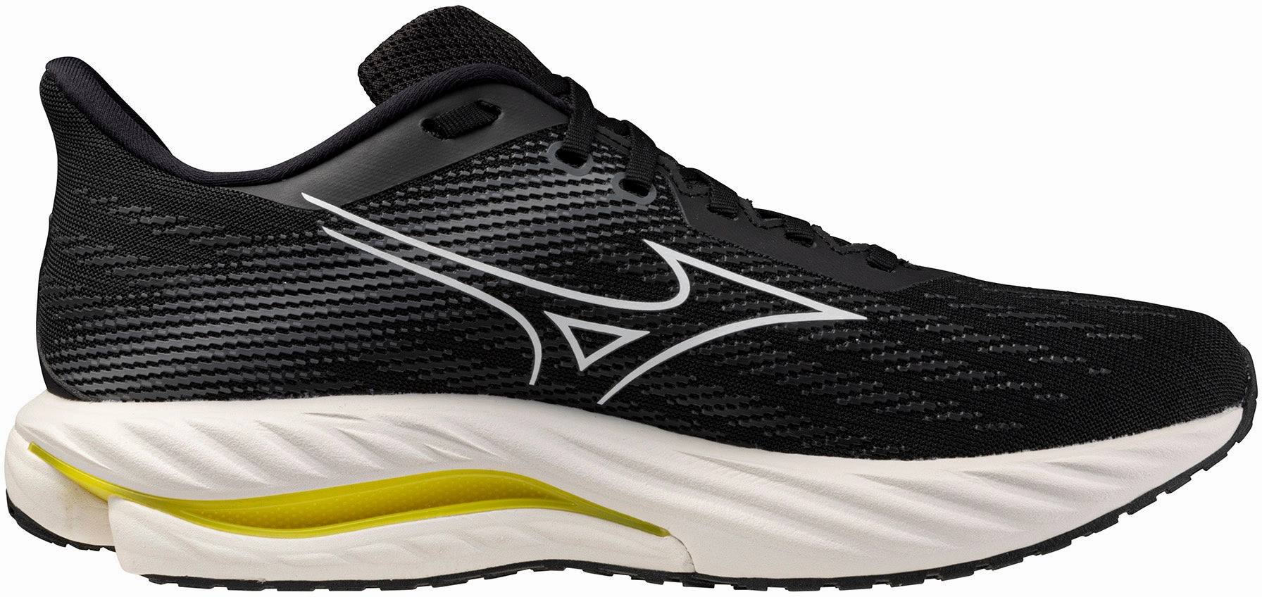 Rebound Propulsion Plate Energy Capture Pads Mizuno Wave Inspire 21 Mens Running Shoes - Black