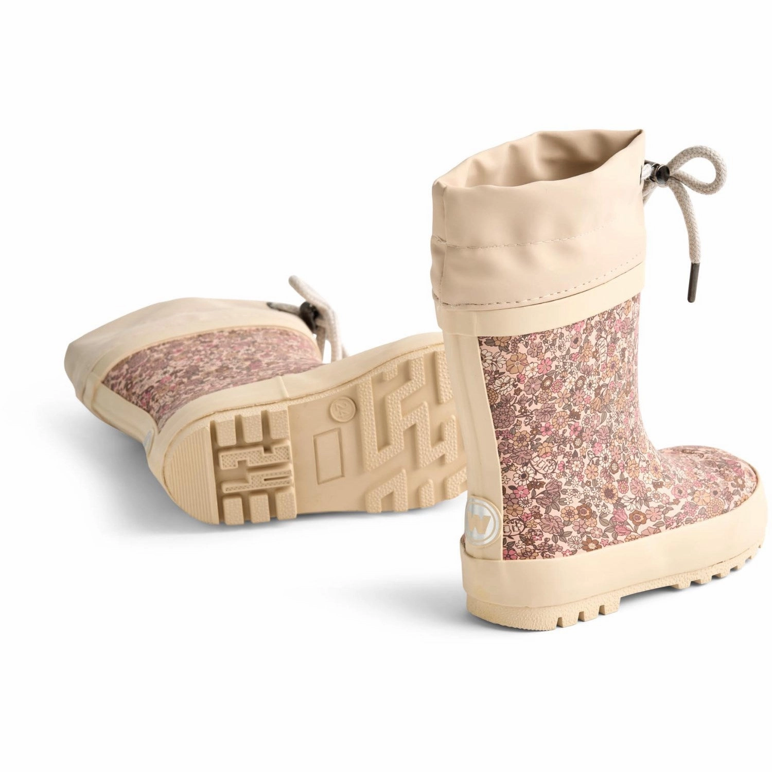 Wheat Rose Dust Flowers Rubber Boot Thermo Print All-Purpose Use Library Visit