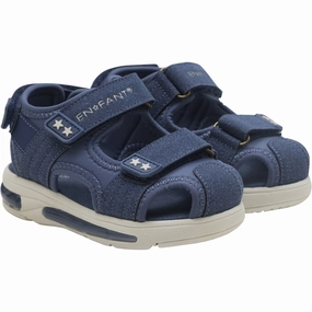 En Fant Vintage Indigo Sandals Velcro Trendy Vacation Sandals Classic Outdoor Style