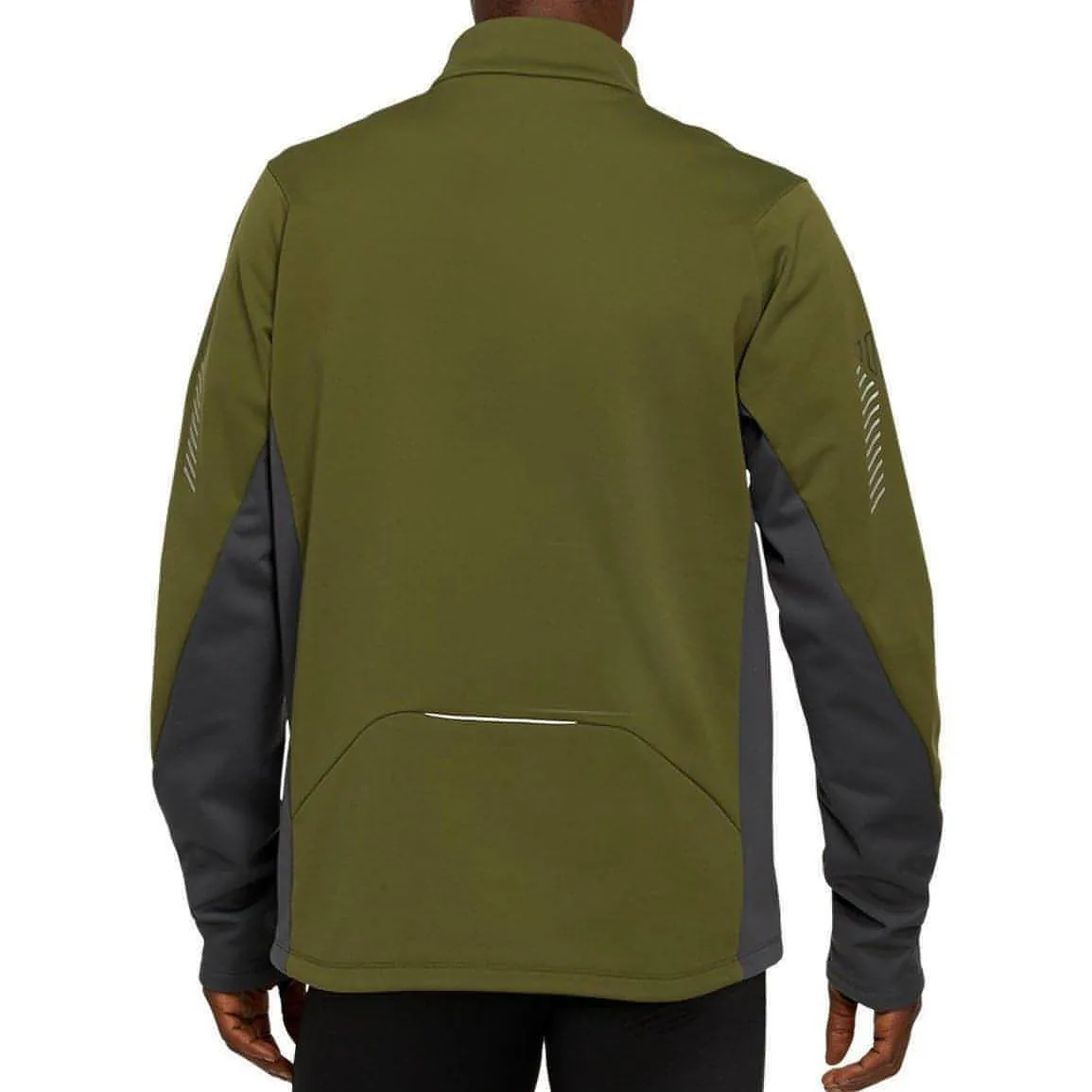 Asics Lite-Show Winter Mens Running Jacket - Green Spectacles RipstopFabric
