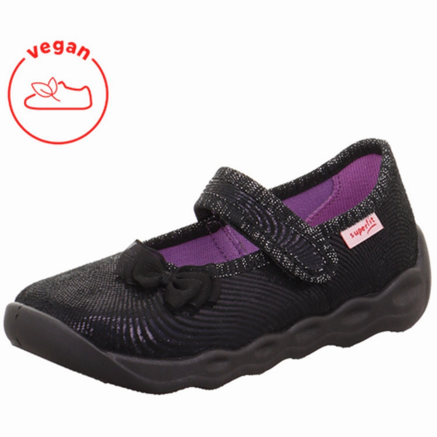 Simple Relax Fit Superfit Black Bubble Slippers With Cold Lining