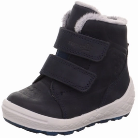 Mud Resistant Functional Minimalist Elastic Cuff Superfit Blue Groovy 2.0 Boots With Warm Lining