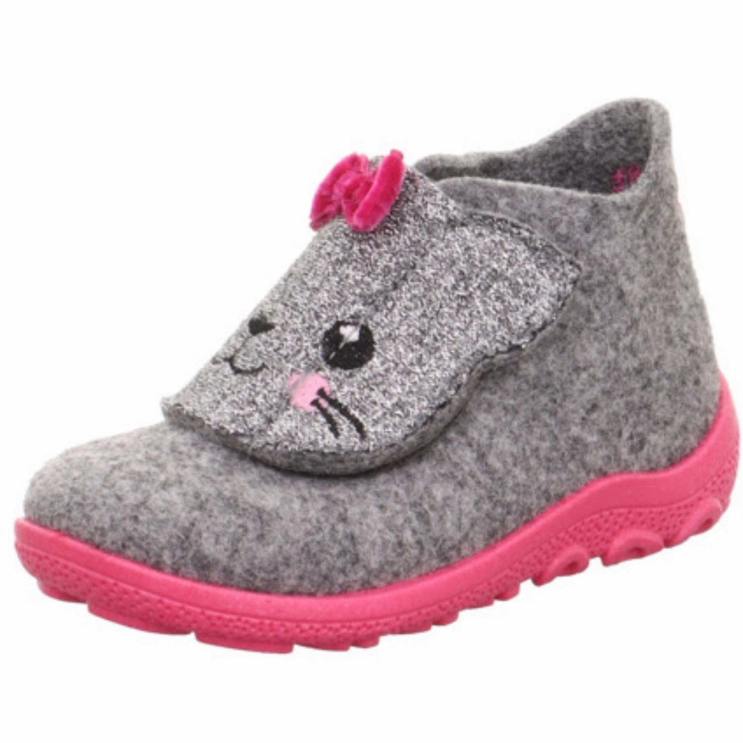 Premium Quality Smart Fit Superfit Light Grey/Pink Happy Octi Slippers With Warm Lining