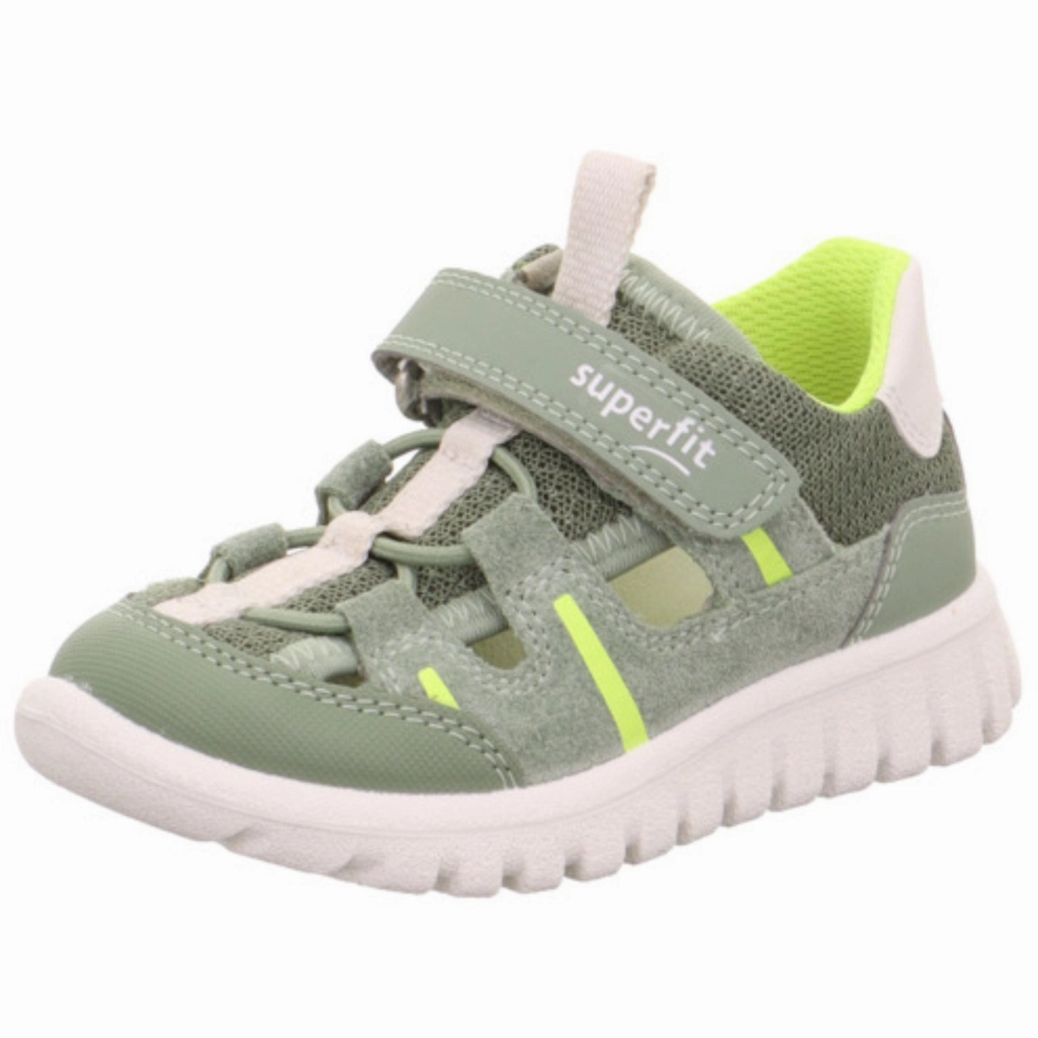 Travel sandals Mono Tone Superfit Lightgreen/Yellow Sport7 Mini Sneakers