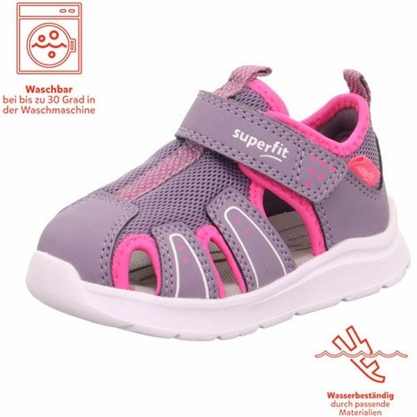 Superfit Wave Sandals Lila/Pink Firm Step