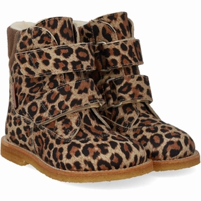 Angulus Beige Leo/Taupe TEX Boot with Velcro Closure Travel