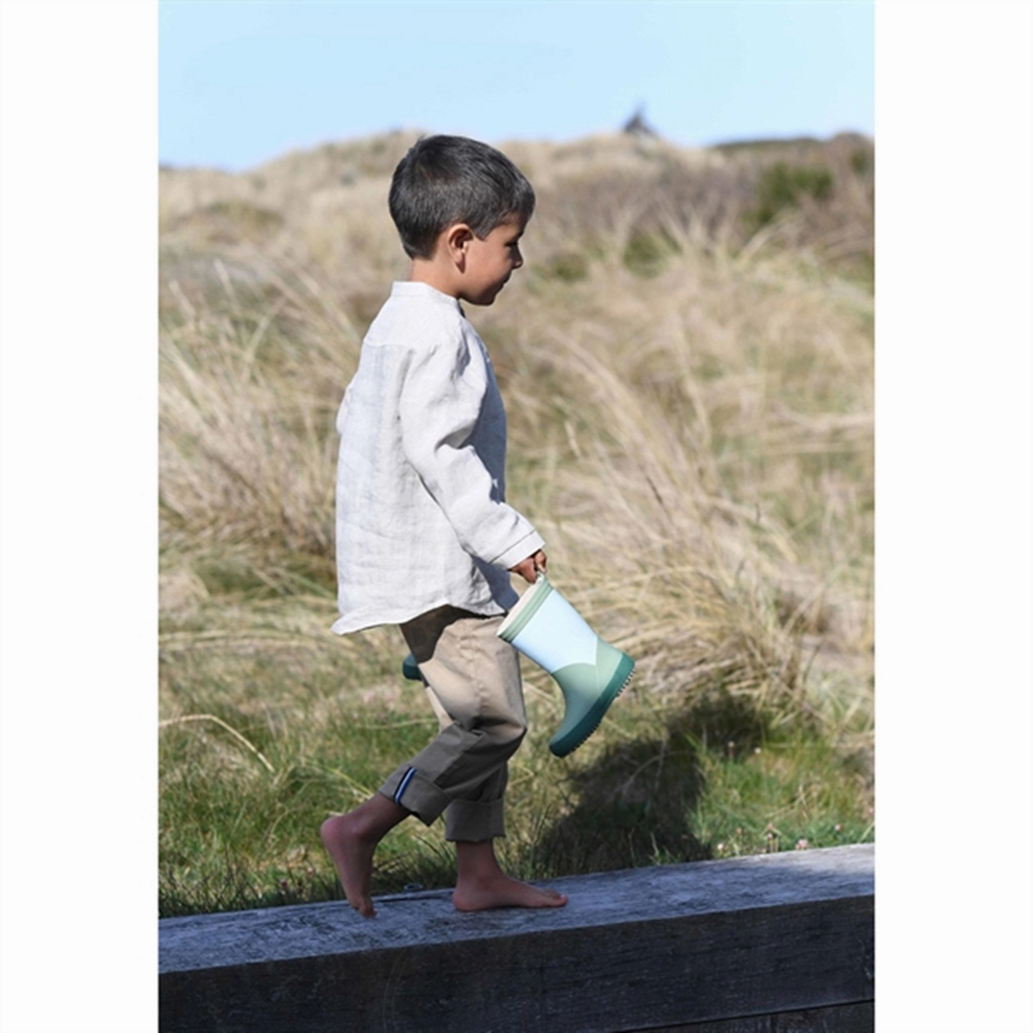 Bisgaard Rubber Boots Fashion II Misty Blue Impact Dispersing Sole Versatile Look