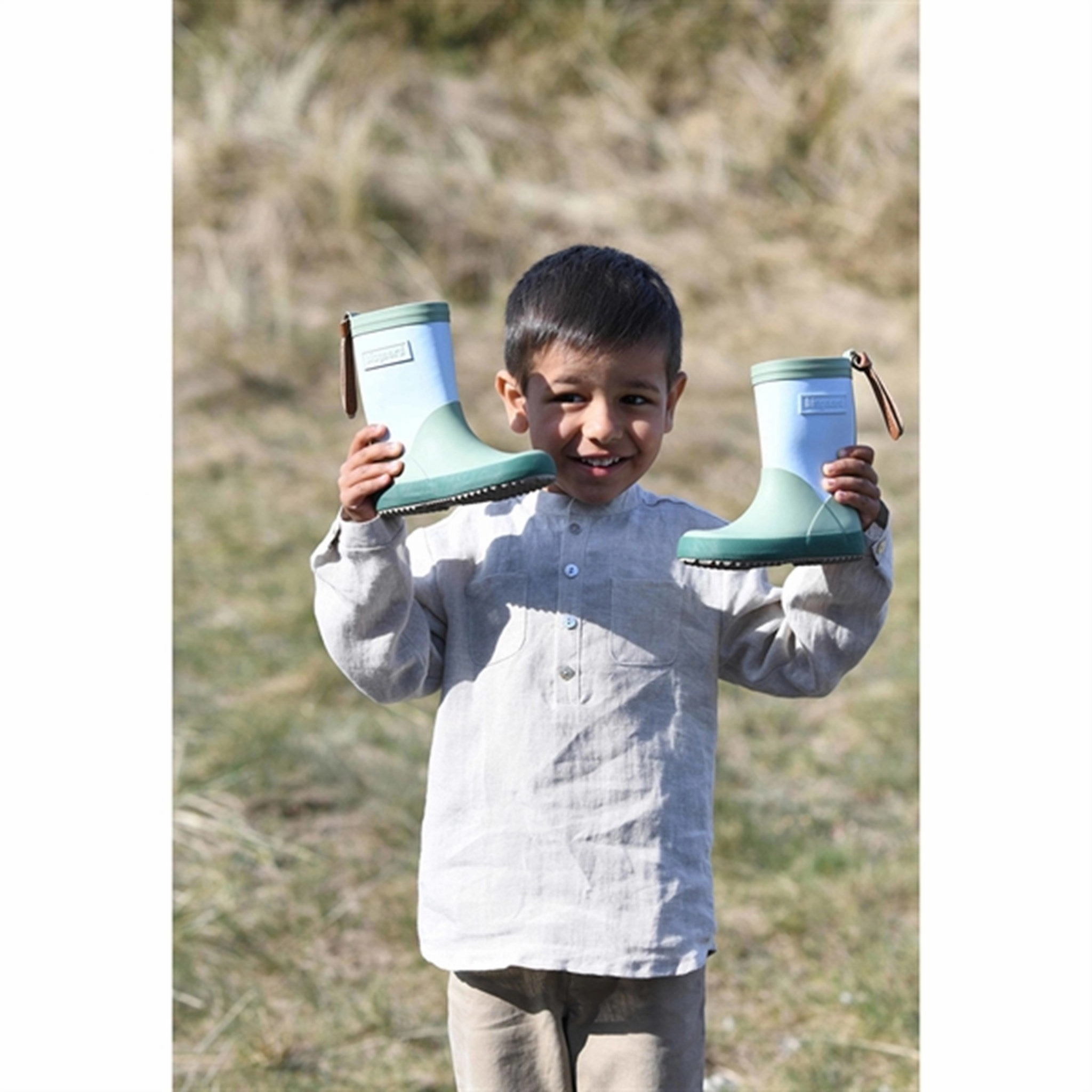 Sleek Construction Bisgaard Rubber Boots Fashion II Misty Blue