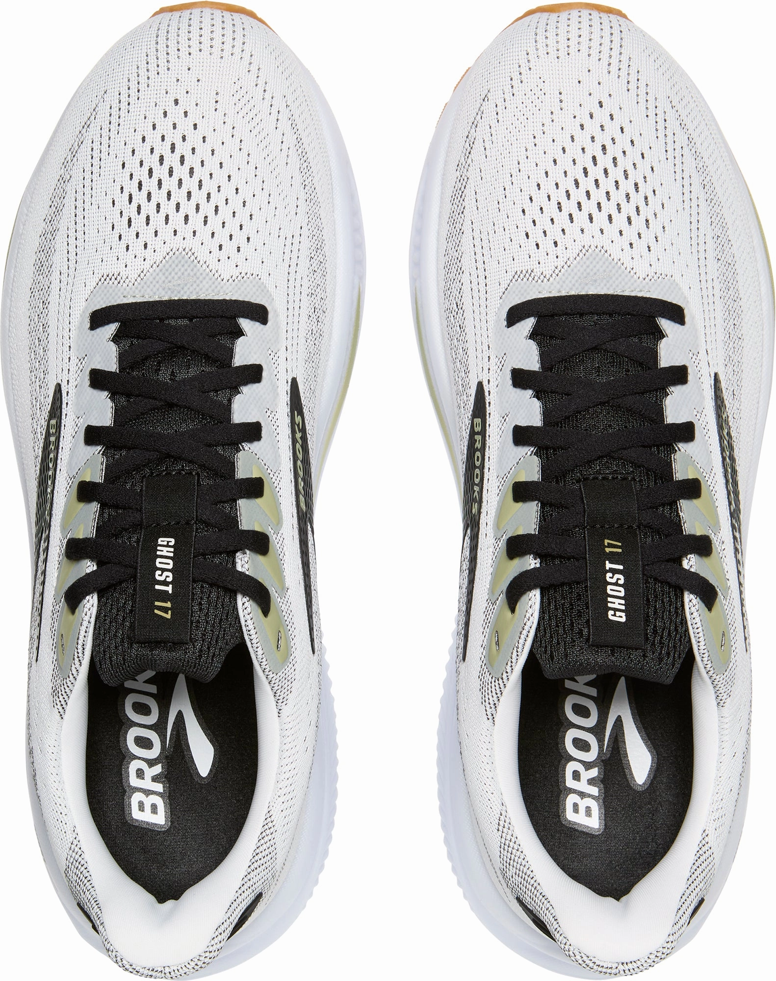 Brooks Ghost 17 Mens Running Shoes - White Adaptive Fit Weave day - running shoes