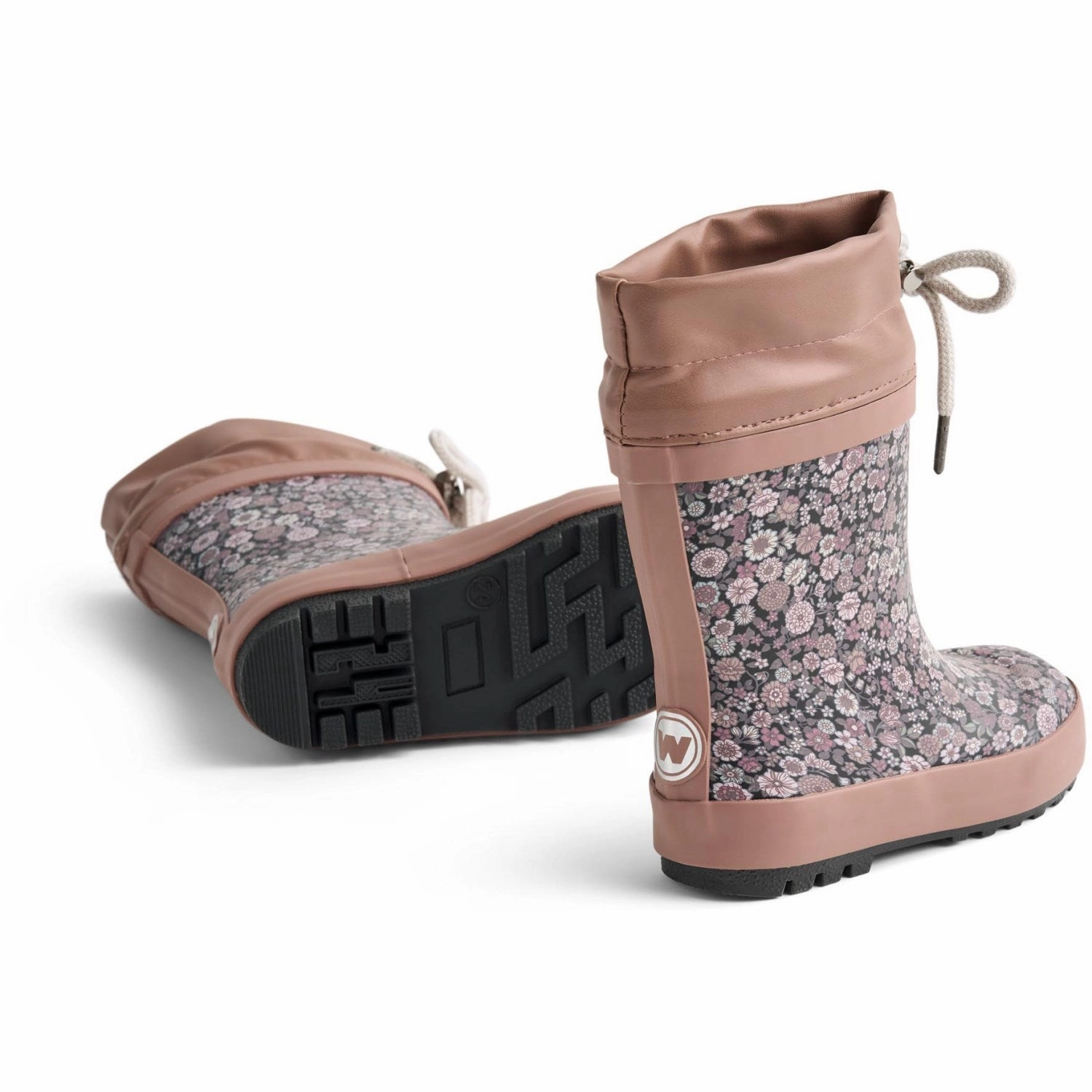 Wheat Black Sea Garden Rubber Boot Thermo Print Extreme Cold Inner Glow