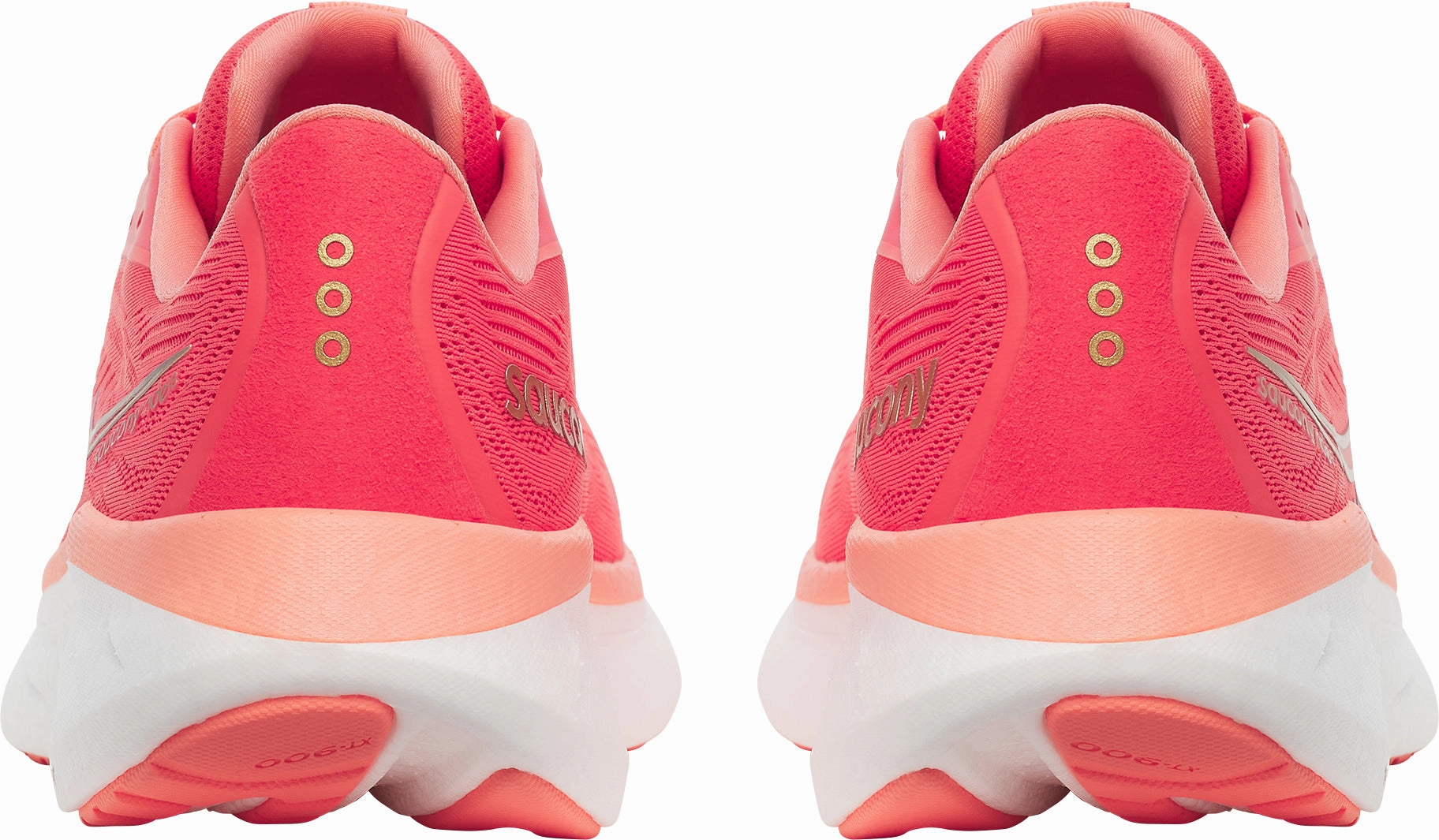 Foot Training family runs Saucony Ride 18 Womens Running Shoes - Pink