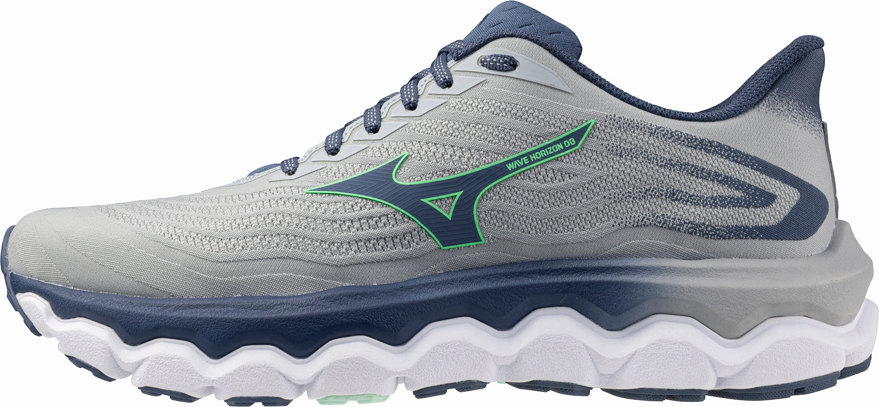 Torsion Rigidity 5K running Mizuno Wave Horizon 8 Mens Running Shoes - Grey