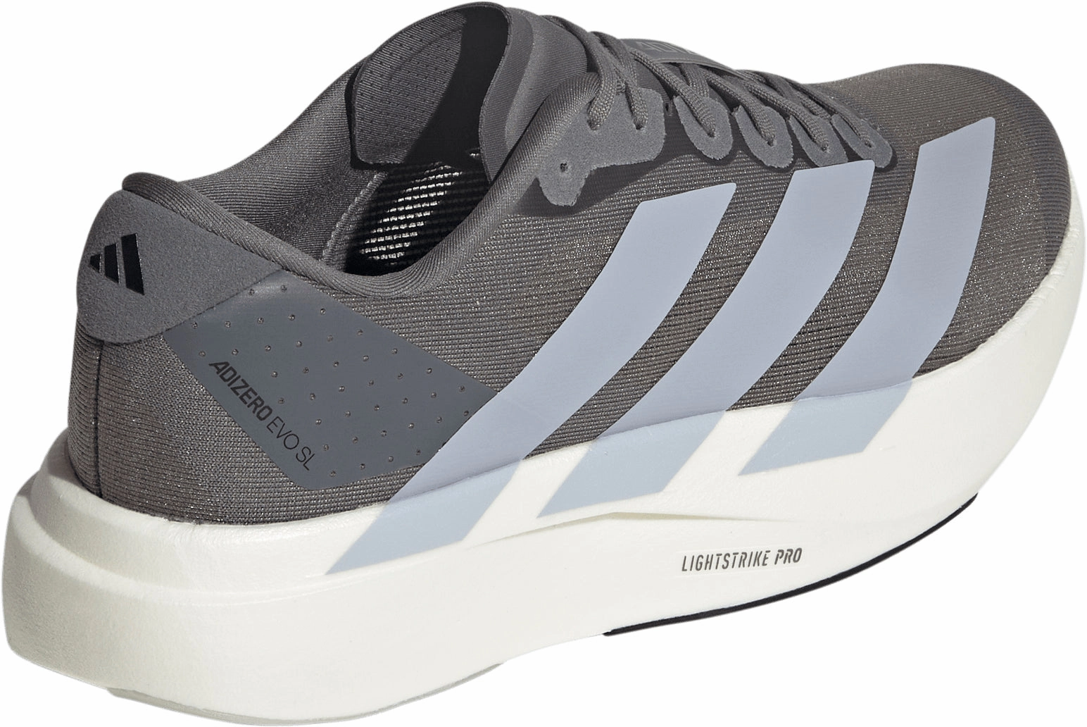 Non Restrictive Tongue adidas Adizero EVO SL Mens Running Shoes - Grey