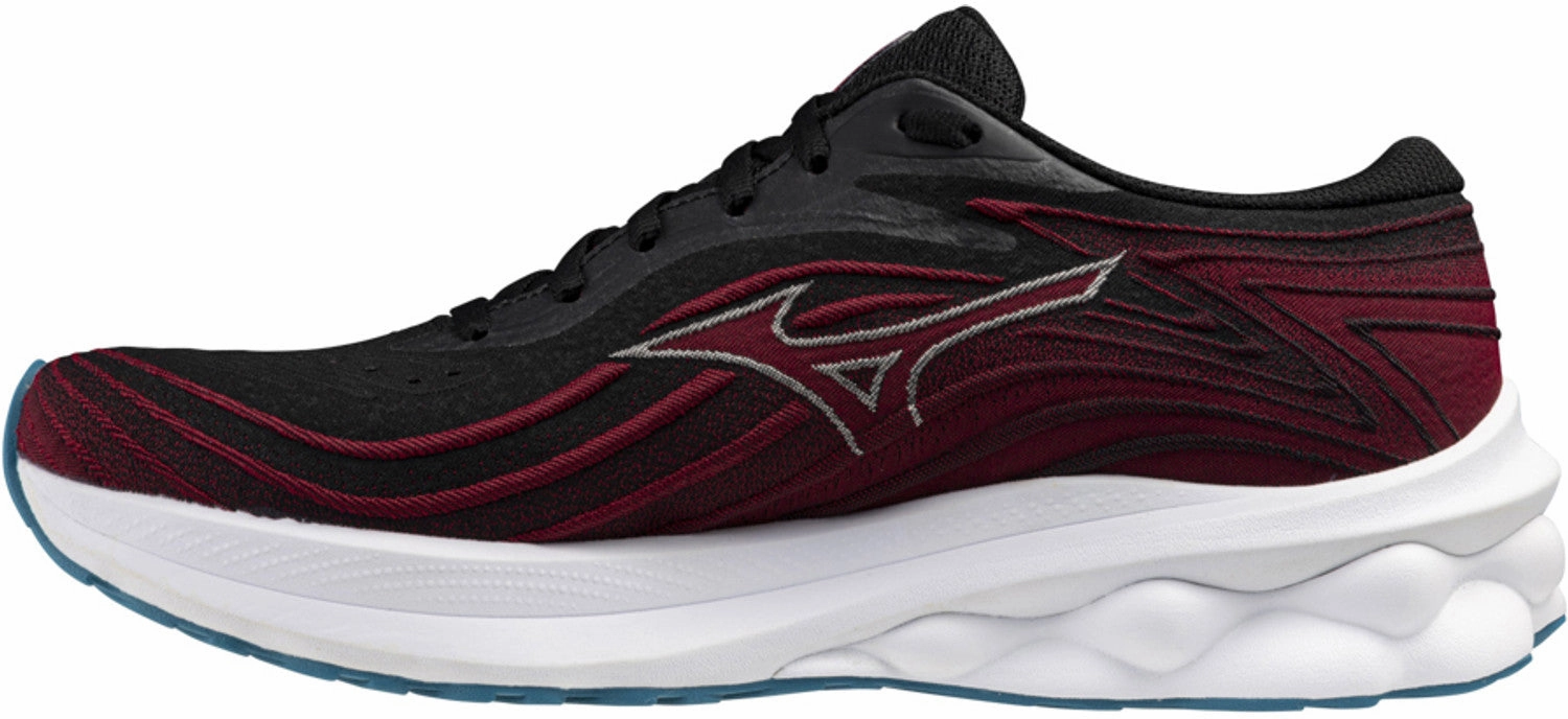 Mizuno Wave Skyrise 5 Mens Running Shoes - Black trail runner shoes Airflow System
