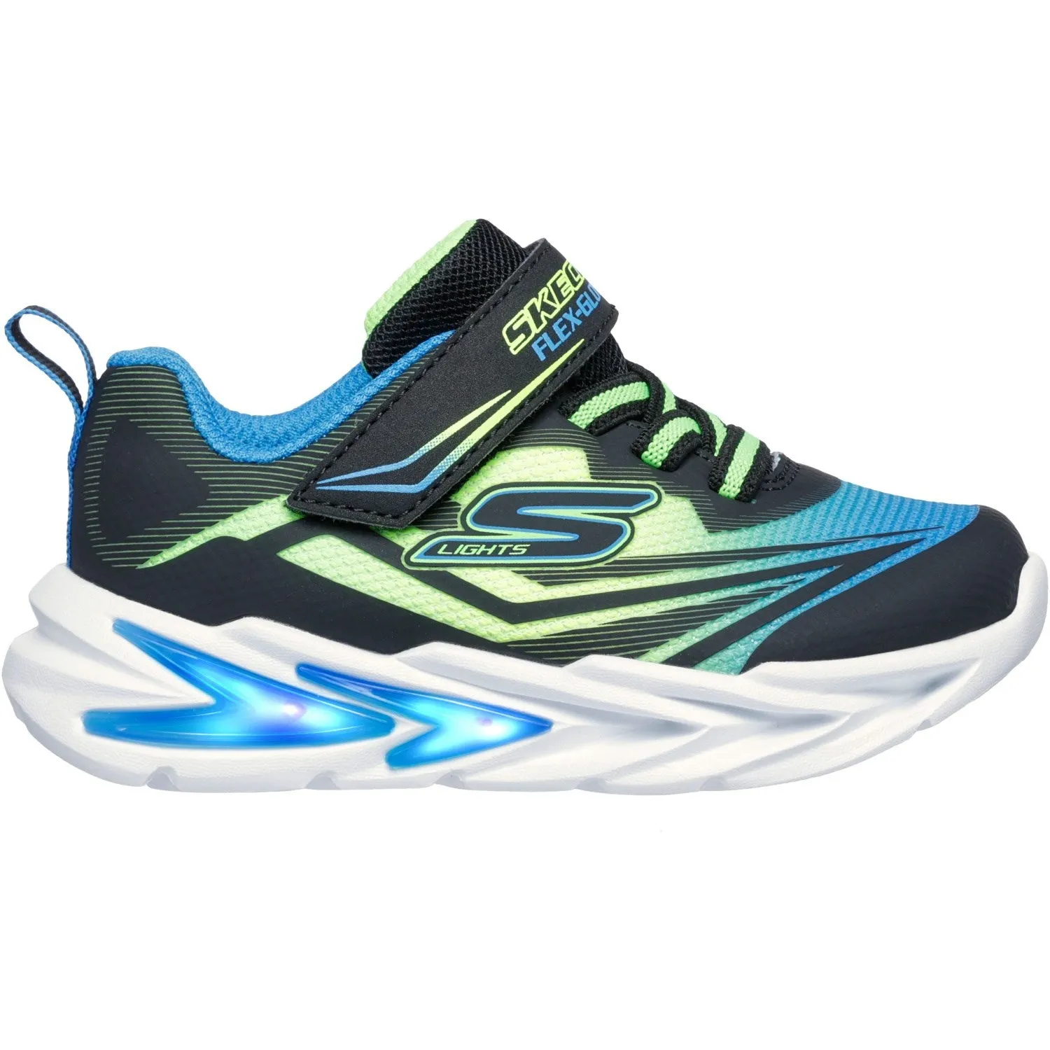 Skechers Black S Lights Flex-Glow Ultra Stretch Knit Upper
