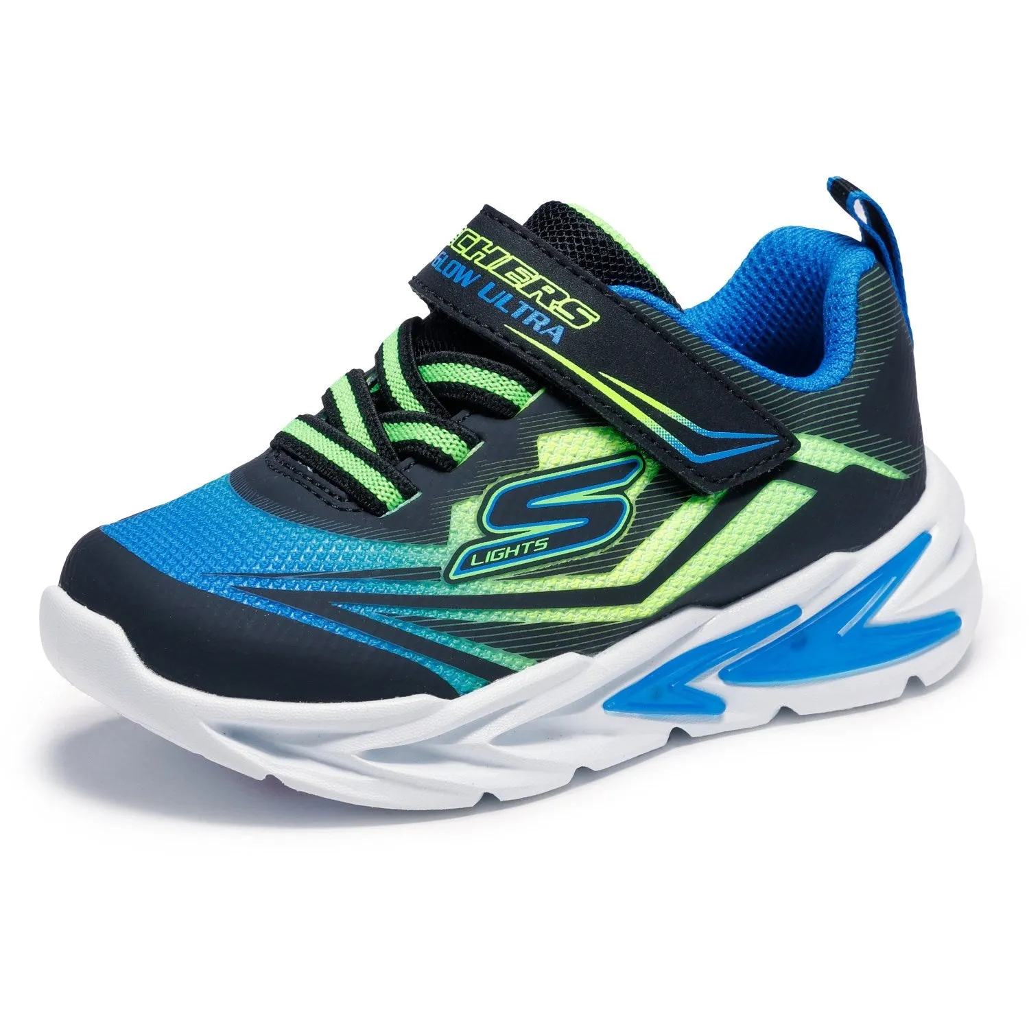 Sleek Outline Rigidity Control Skechers Black S Lights Flex-Glow Ultra
