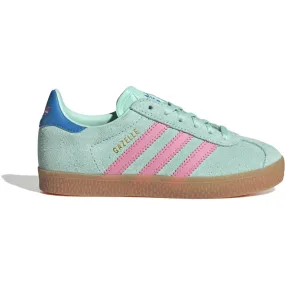 adidas Originals Clear Mint/Bliss Pink/Bright Blue Gazelle C Sneakers Gym Essential Grip Technology