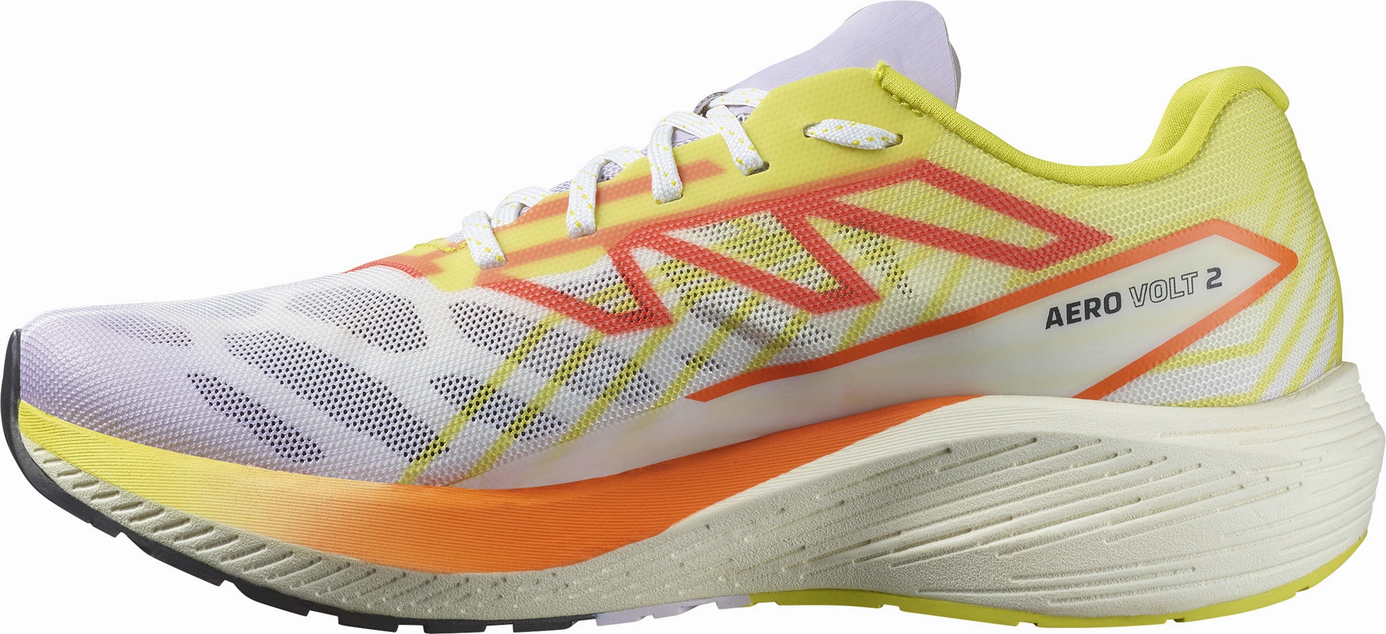 Balance - improving weekend running shoe time frame Salomon Aero Volt 2 Womens Running Shoes - White