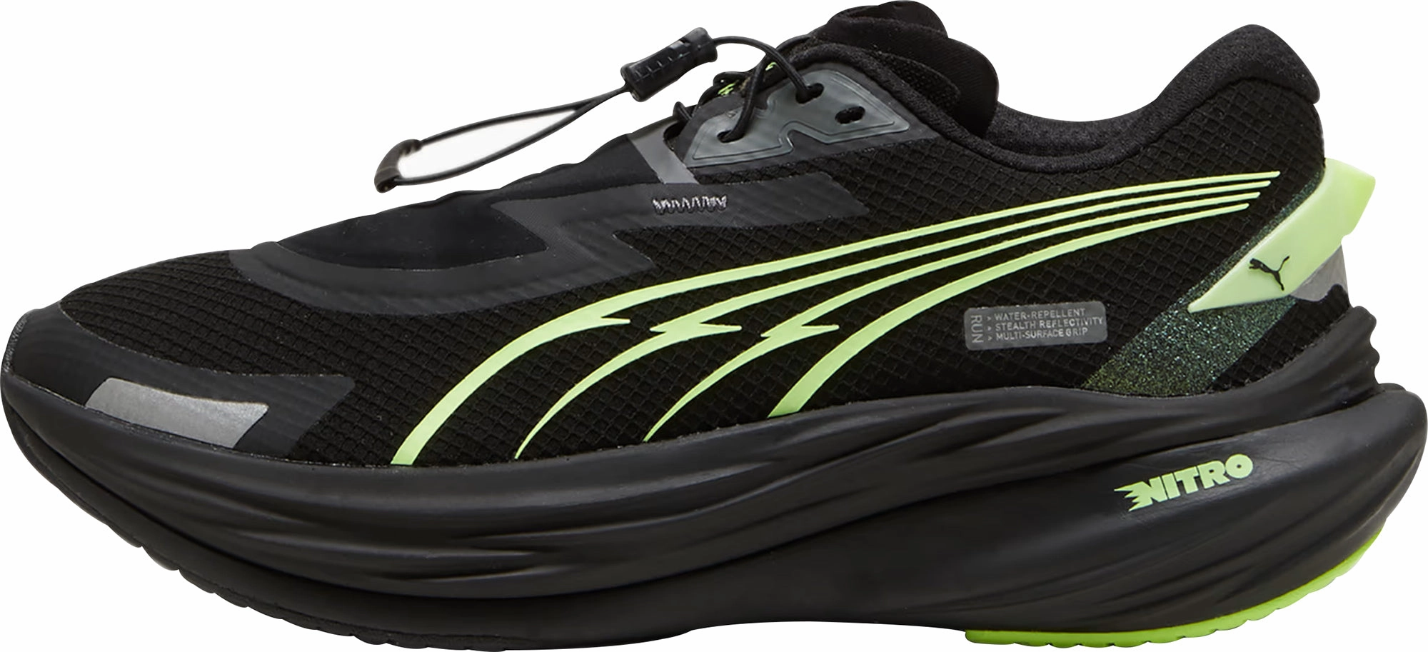 stability - focused running shoes matte shoes Puma Deviate Nitro 3 WTR  Womens Running Shoes - Black