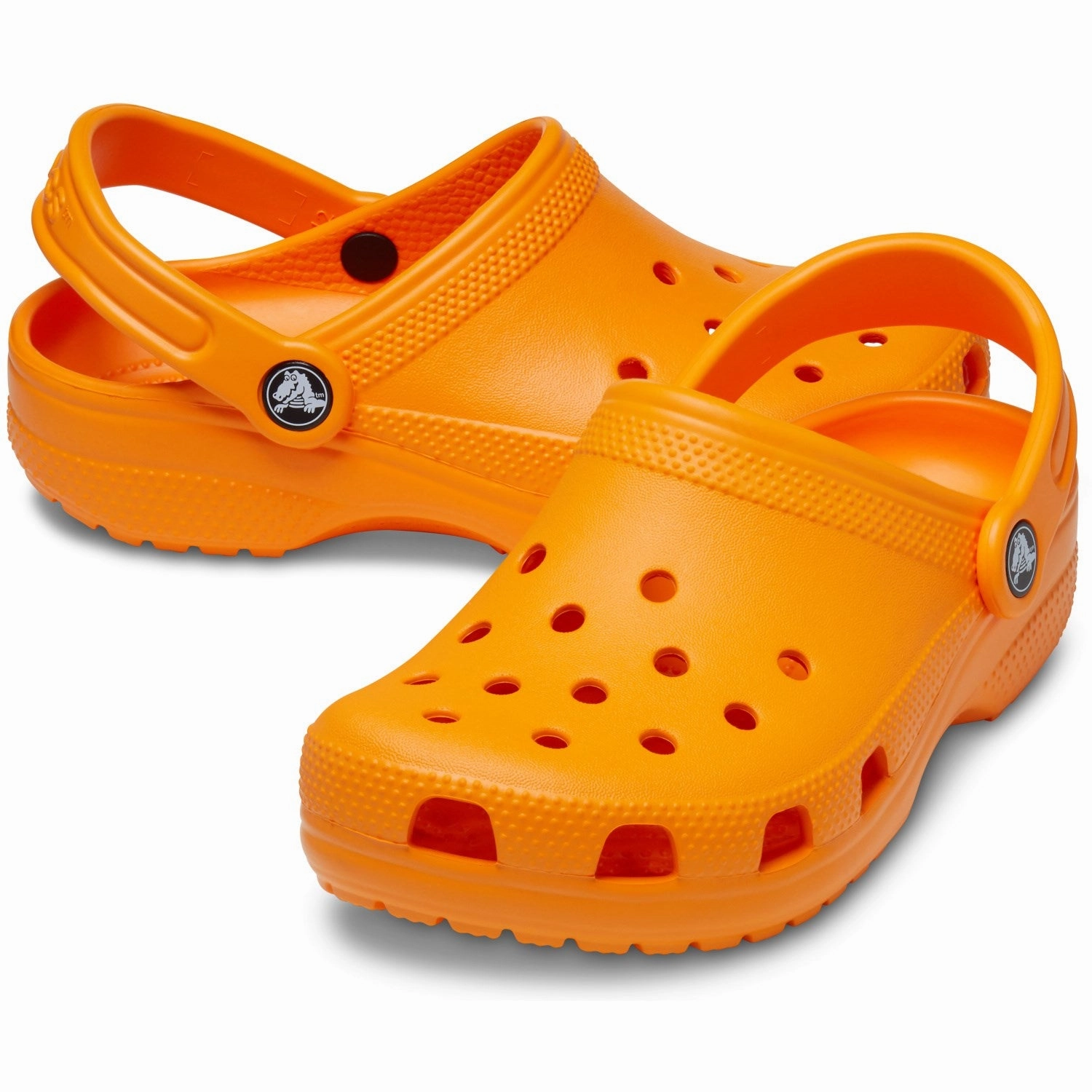 Crocs Orange Zing Classic Clog stain resistant coating