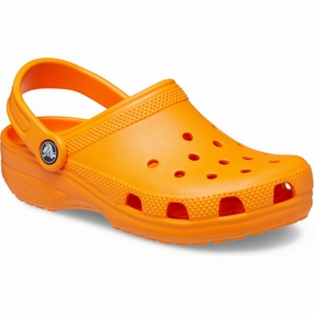 Flexible Groove Design Crocs Orange Zing Classic Clog