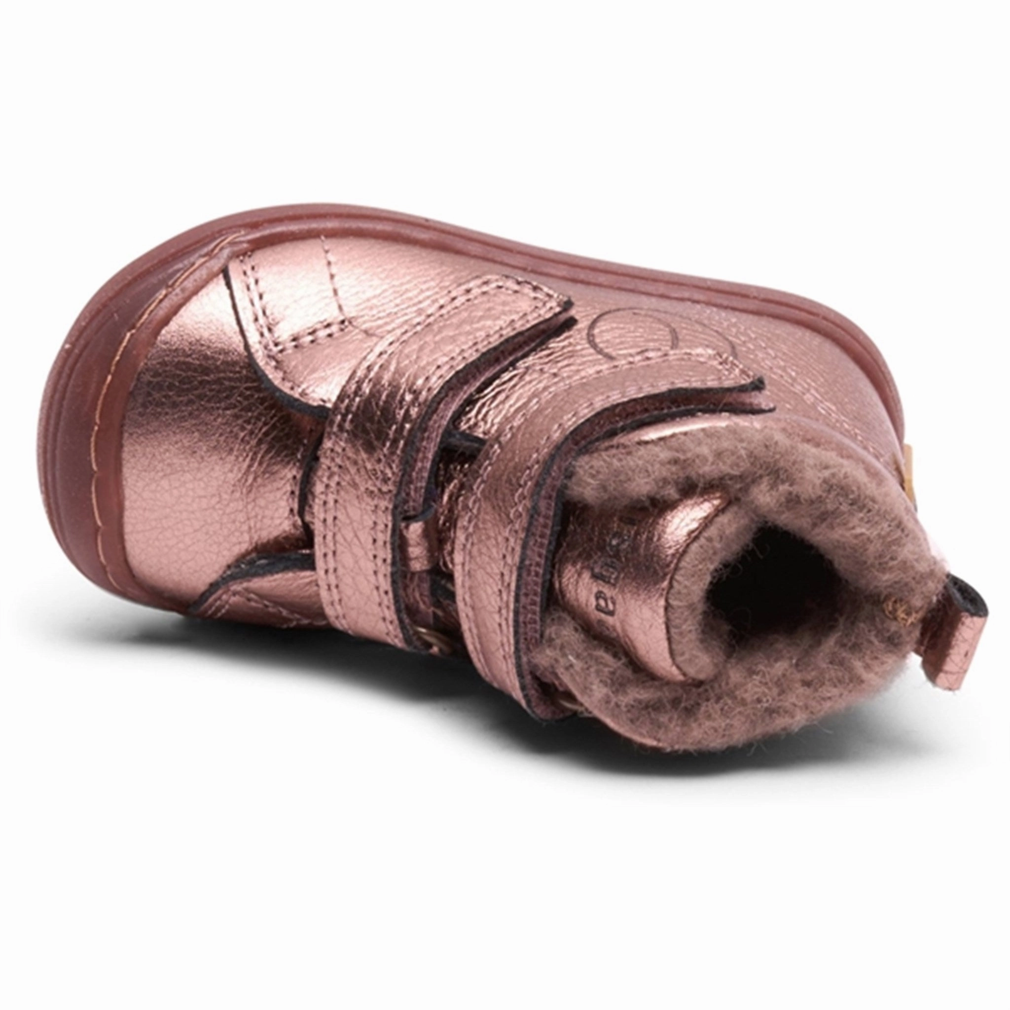 Bisgaard Rudi V Tex Shoes Rose Gold Metallic Cool Weather Durable Comfort