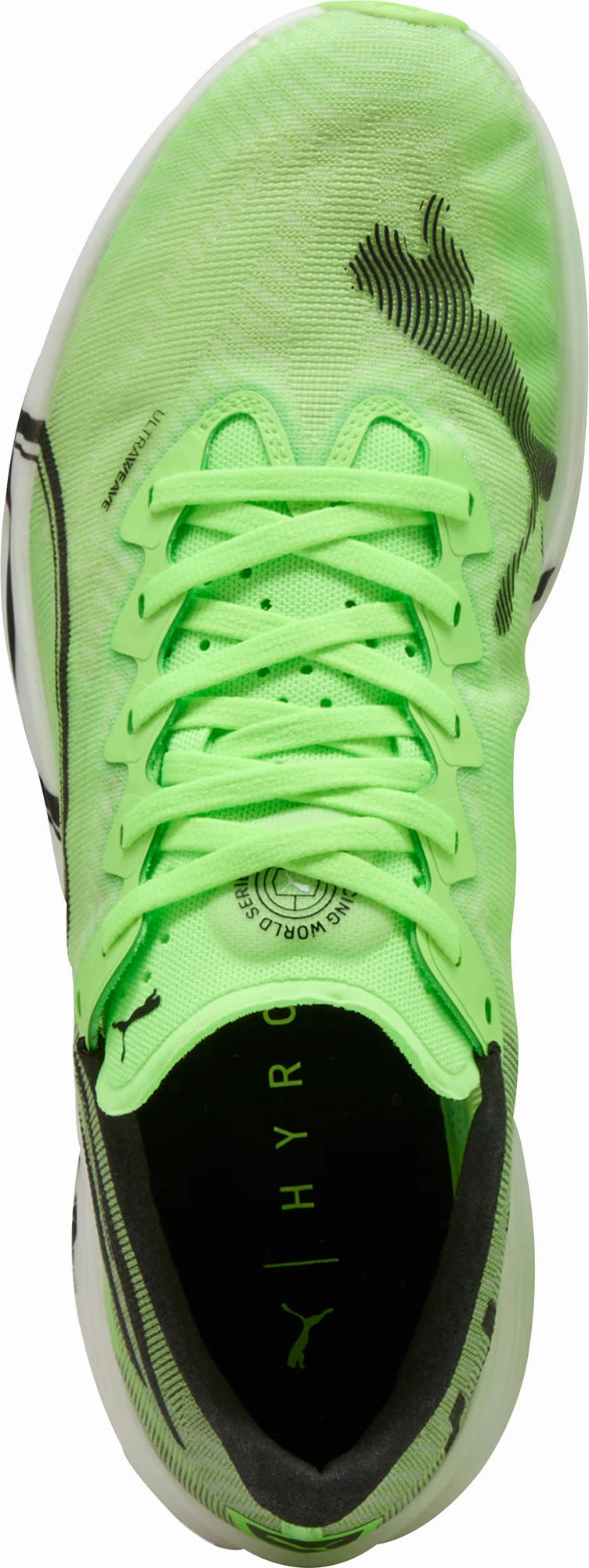 Responsive Heel Cup Pressure Dispersion Tech Puma Deviate Nitro Elite 3 HYROX Womens Running Shoes - Green