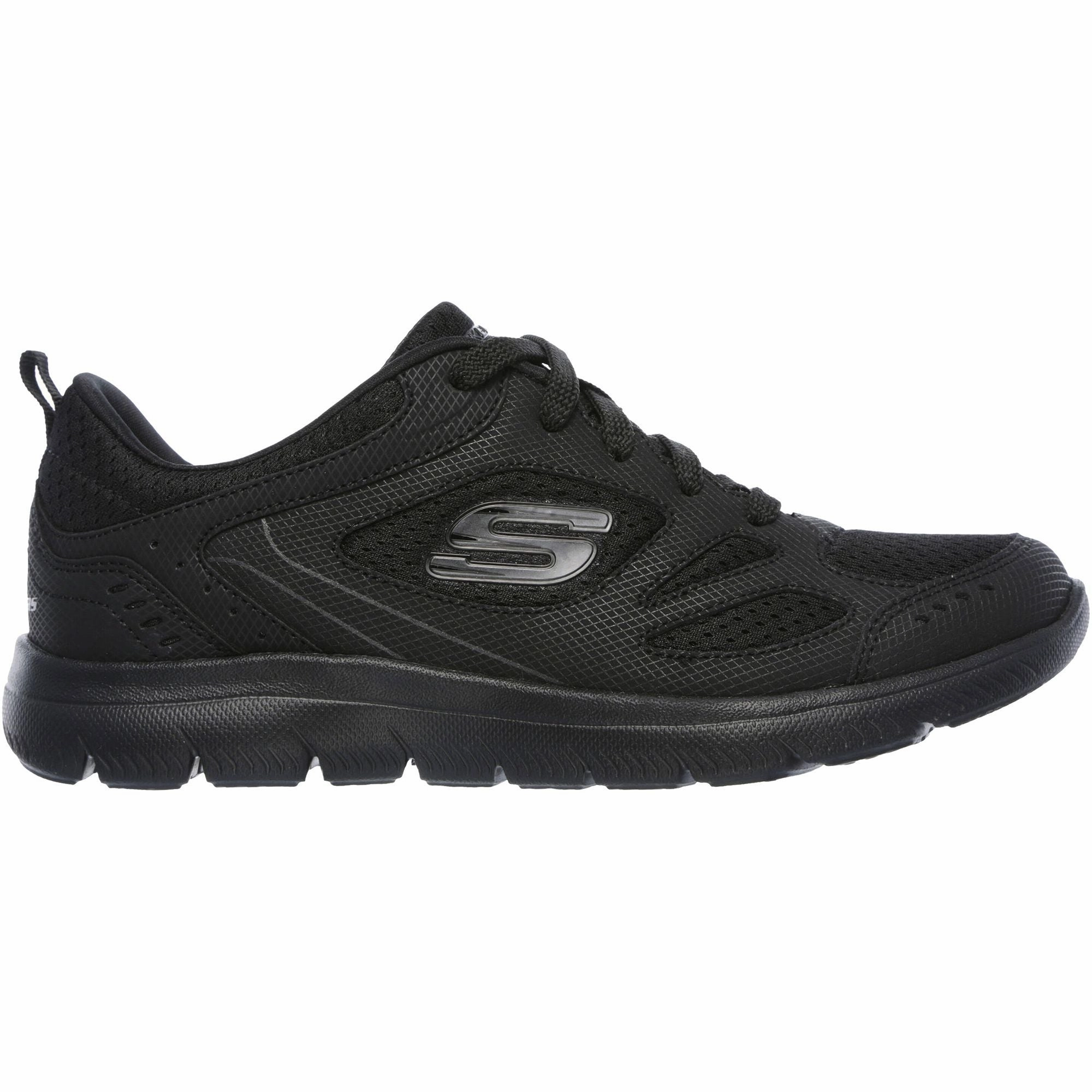 Balanced weight Skechers Summits Suited Womens Training Shoes - Black