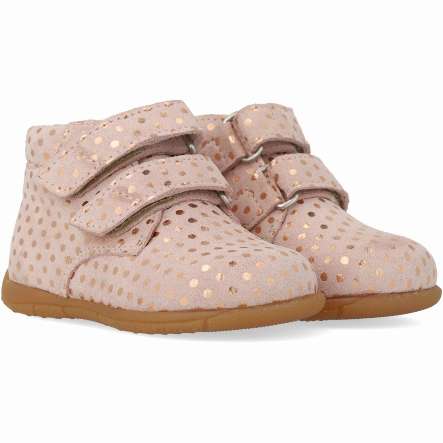 Lift Step Cushion Touch Angulus Rose Copper Dots Child's First Shoe