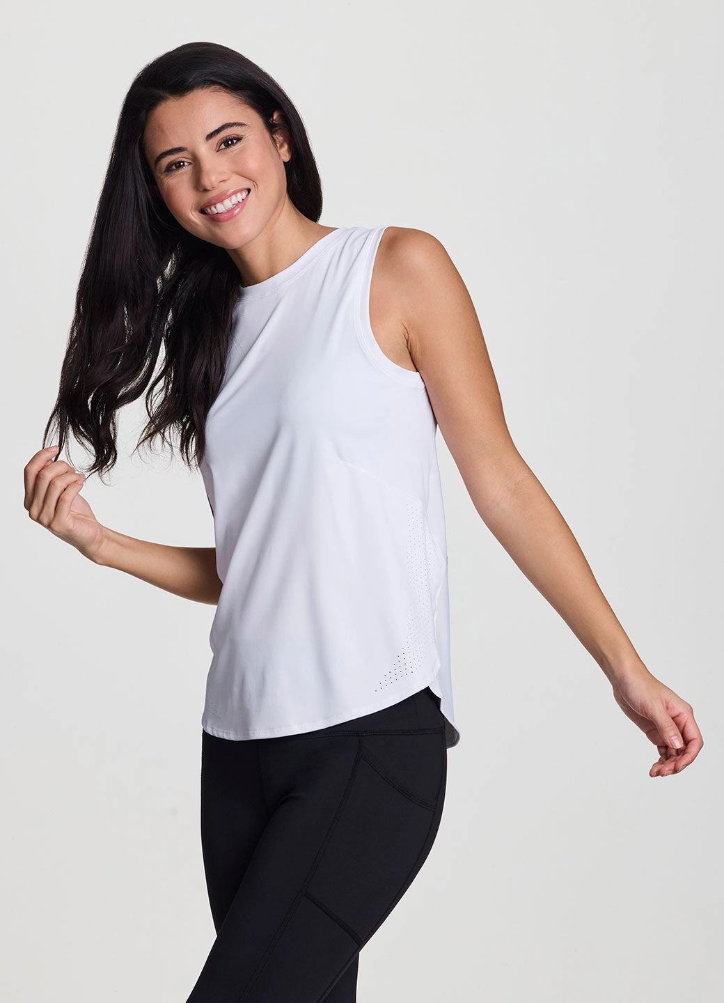 To The Core Laser Tank Flexible Shoulder Design Fade Resistant Dye