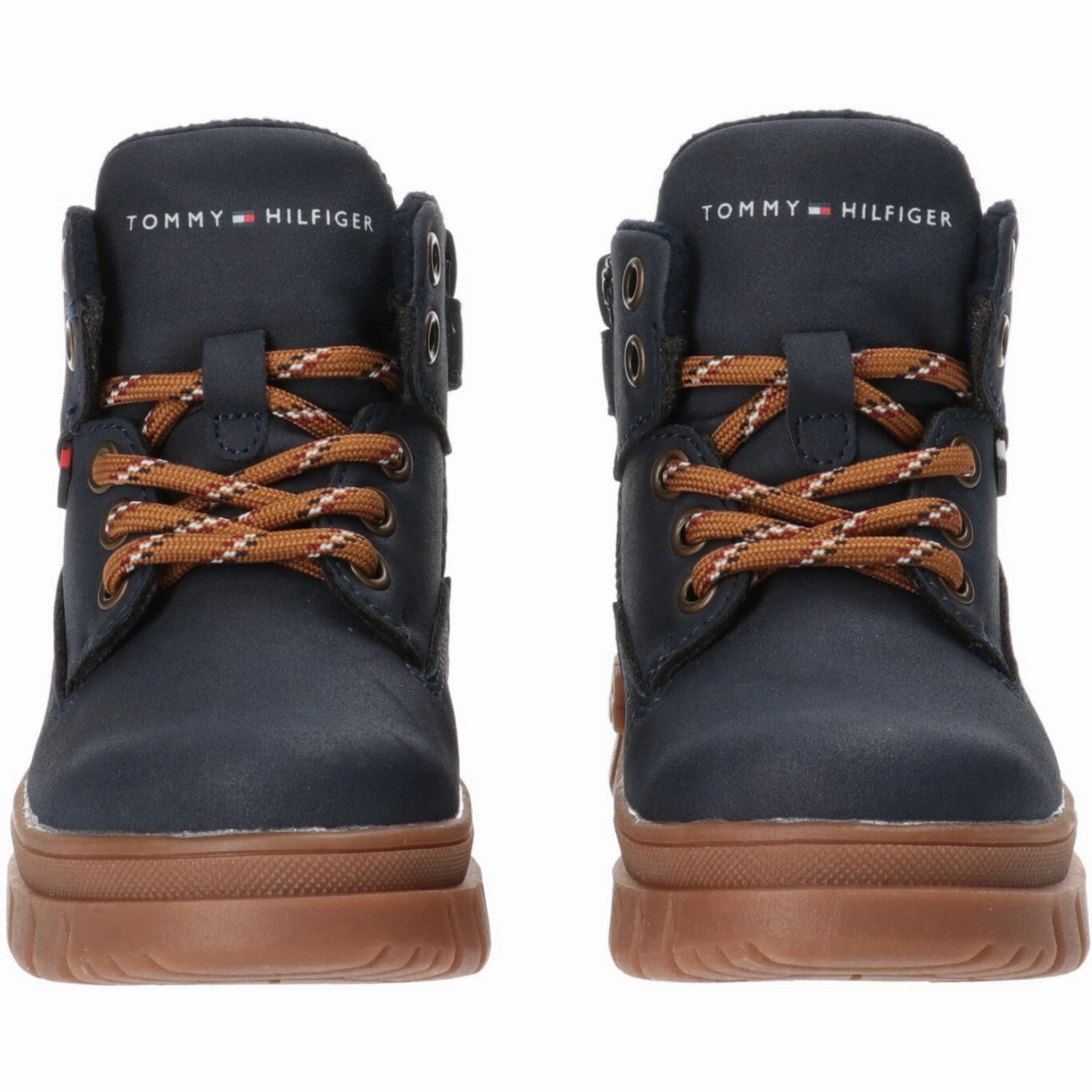 Tommy Hilfiger Blue Lace-Up Bootie Anti Static Lining Abrasion Resistant Material