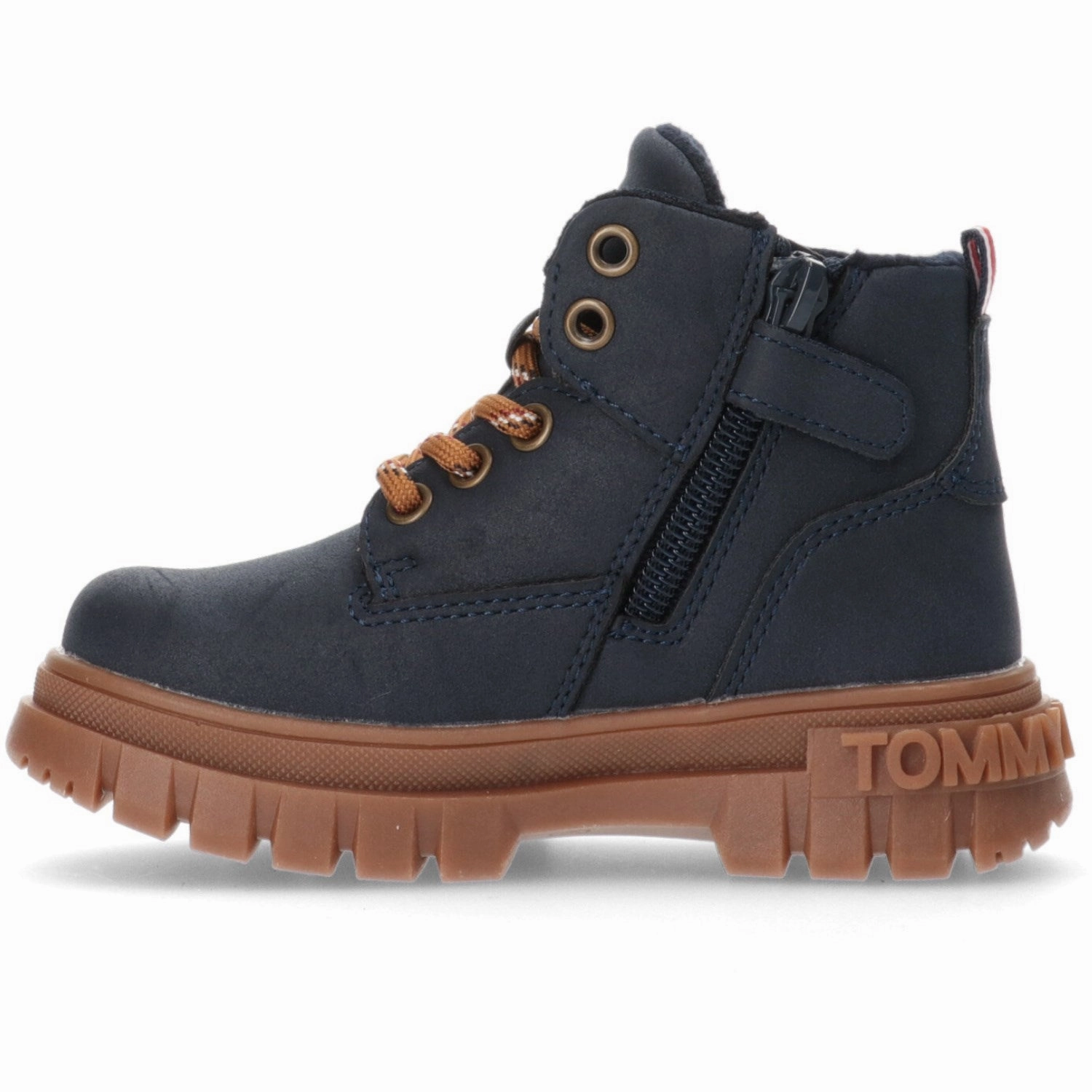 All-Weather Design. Secure Grip Tommy Hilfiger Blue Lace-Up Bootie