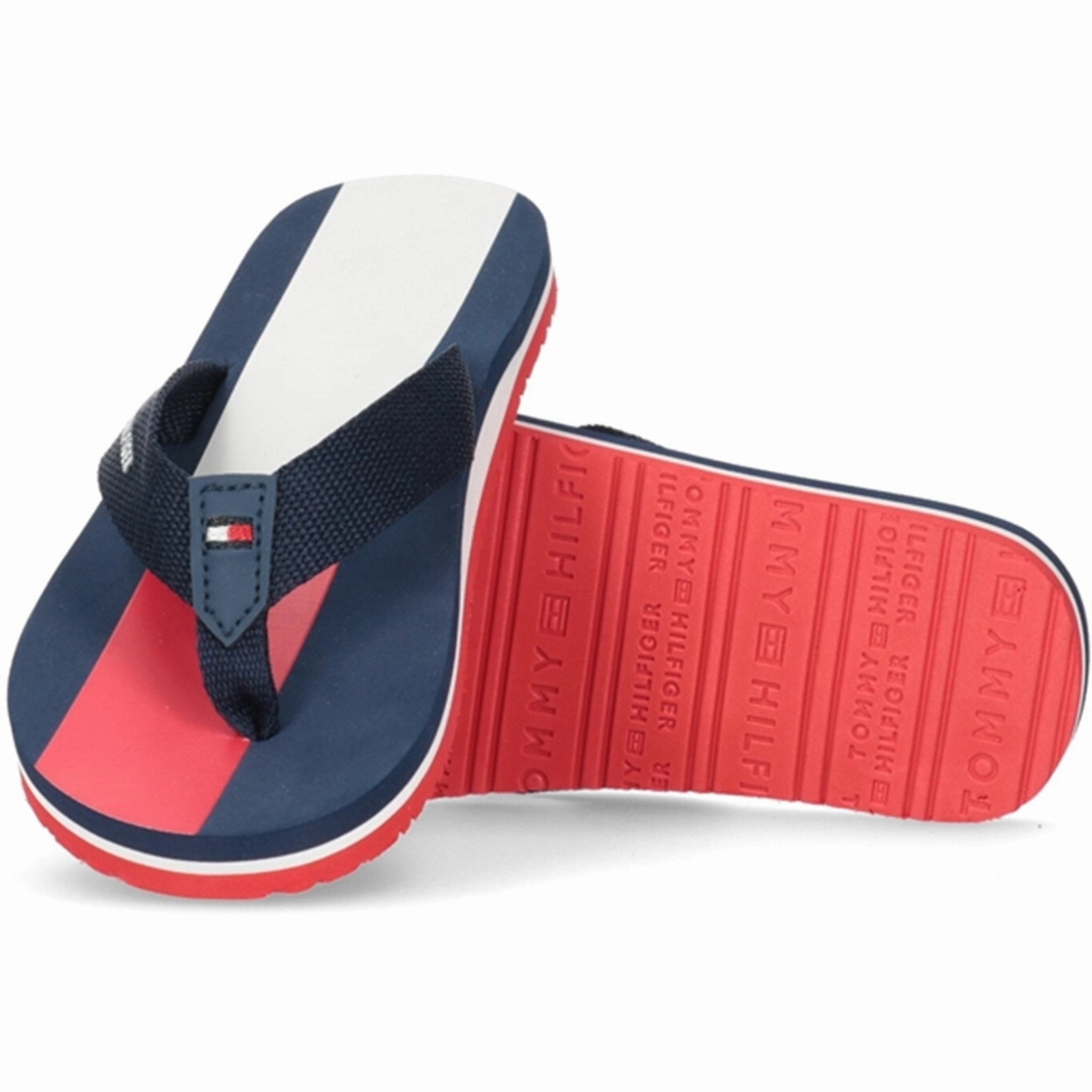 Sandal Customization Supportive And Stylish Tommy Hilfiger Flag Flip Flop Blue