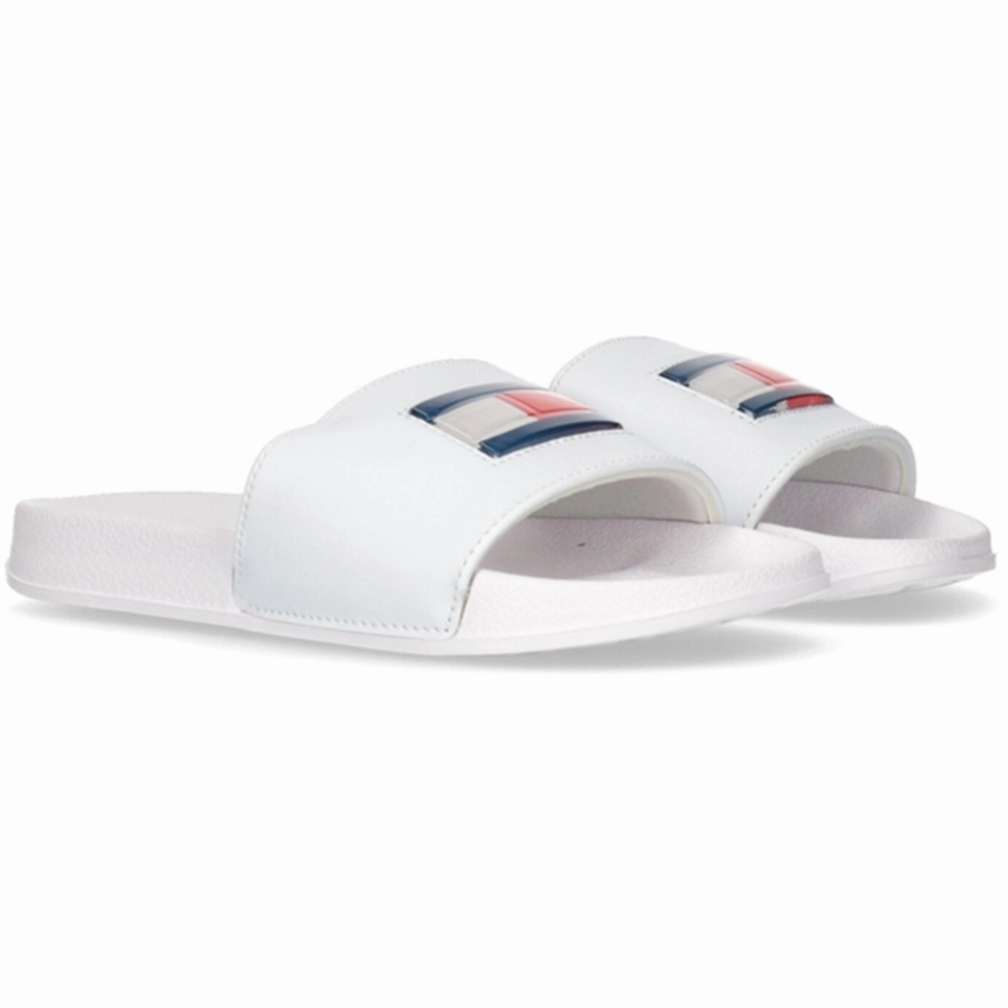 Sandal Clasps hypoallergenic material Tommy Hilfiger Flag Pool Slide White