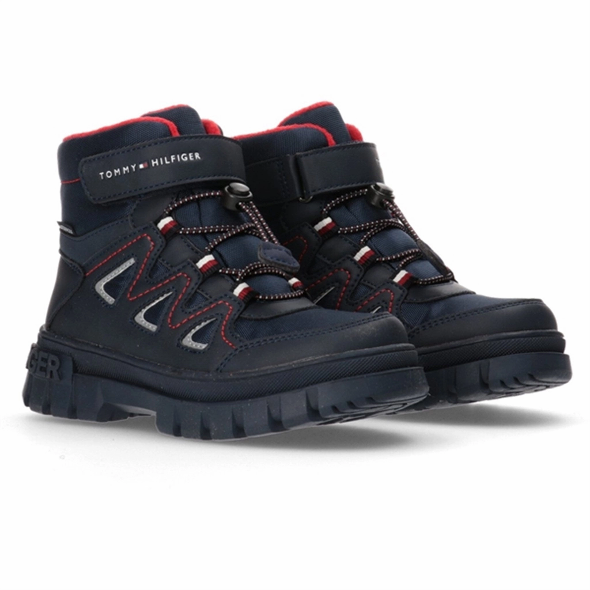 Tommy Hilfiger Lace-Up Bootie Blue Durable Look Suede Feel