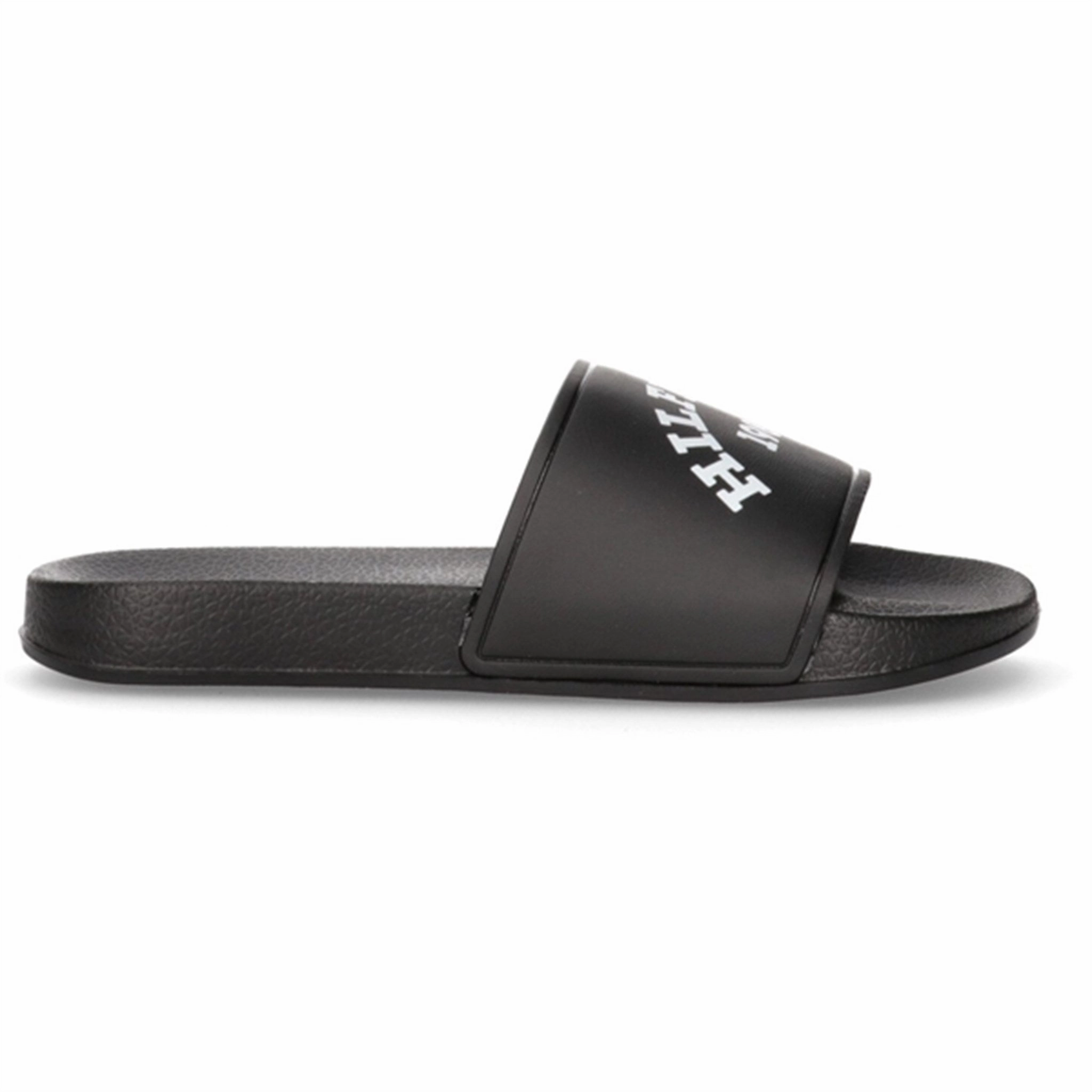 Tommy Hilfiger Logo Pool Slide Black Ankle Strap