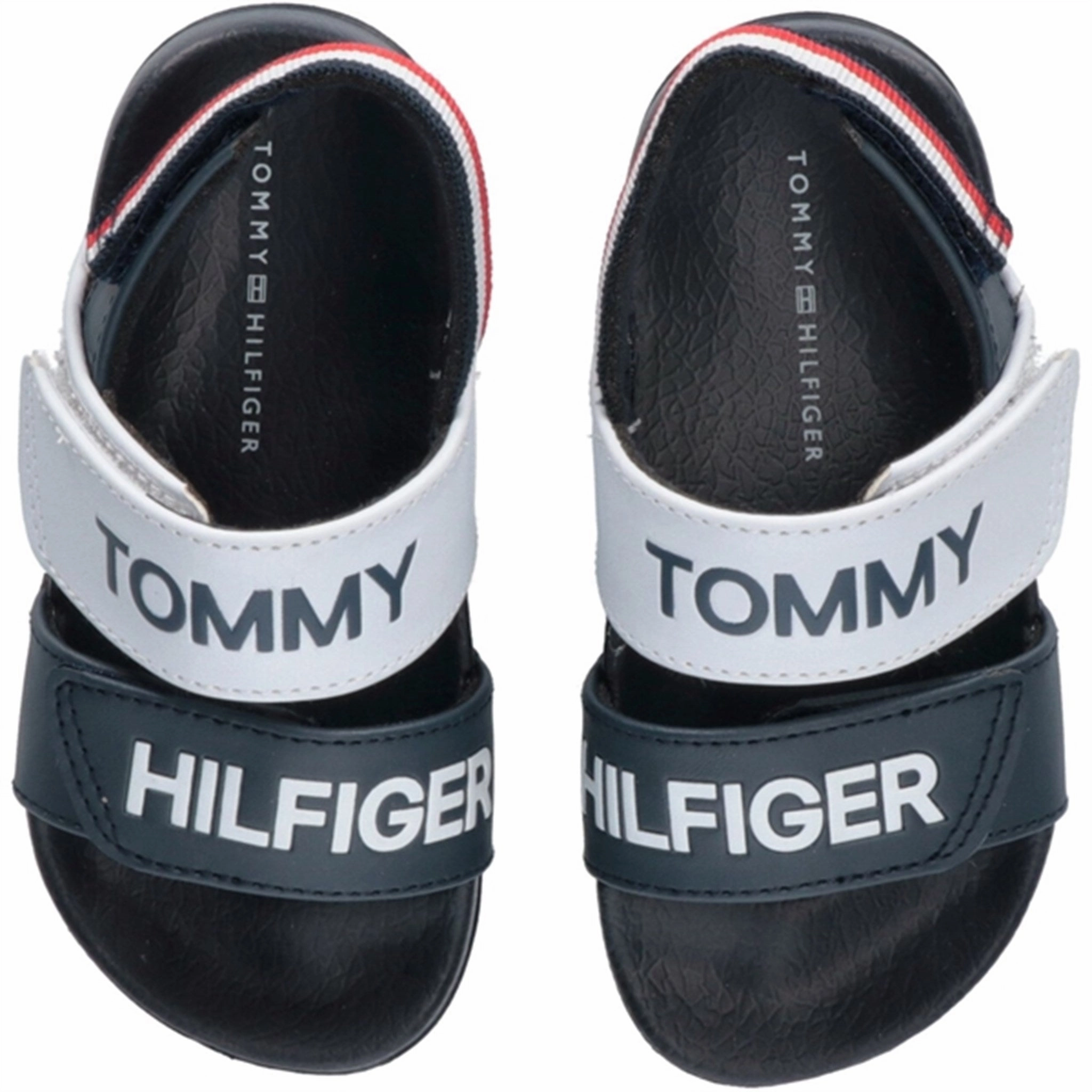 Tommy Hilfiger Logo Velcro Sandal Blue/White/Red Non-Slip Grip Street Cool