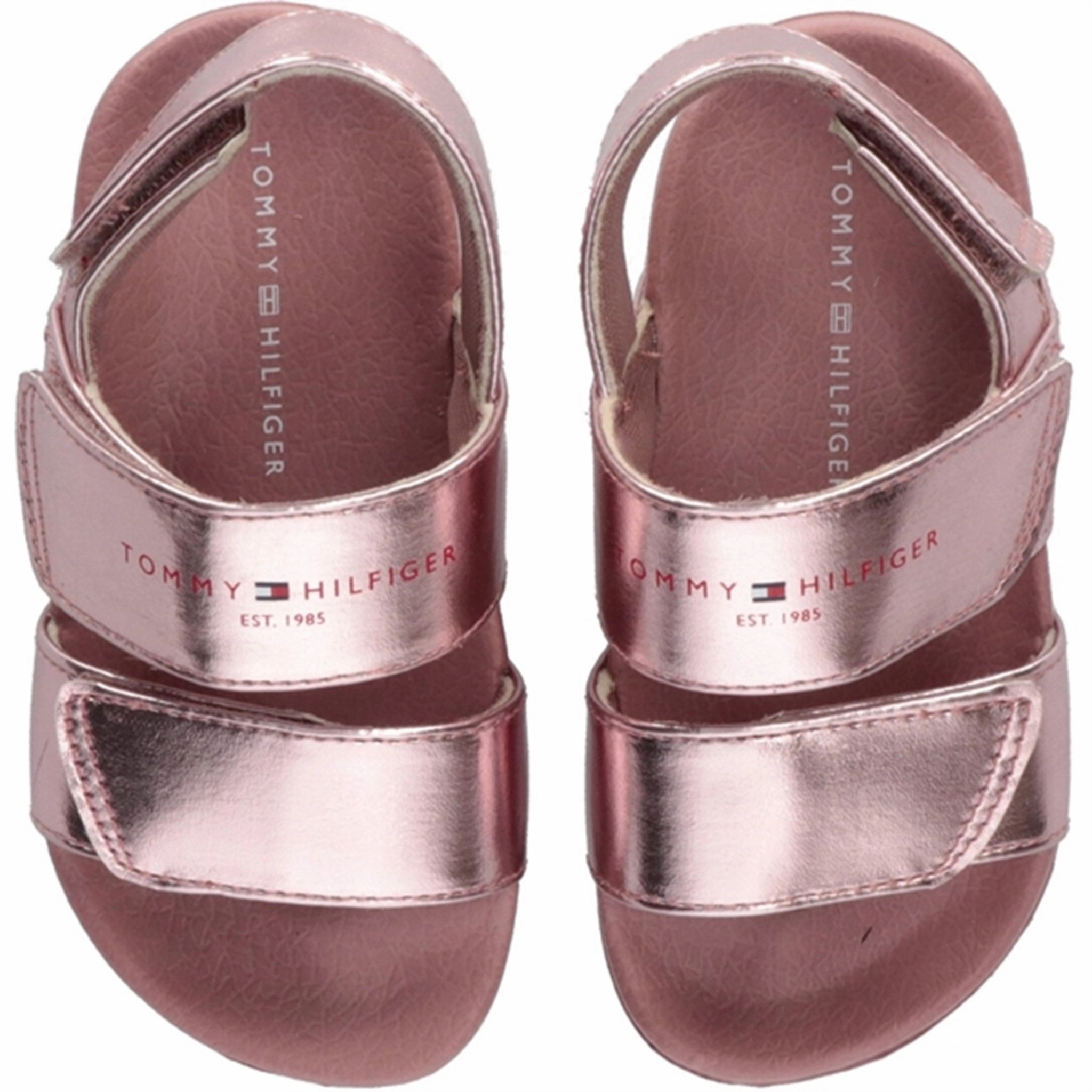 Compact Design Tommy Hilfiger Logo Velcro Sandal Rose Gold
