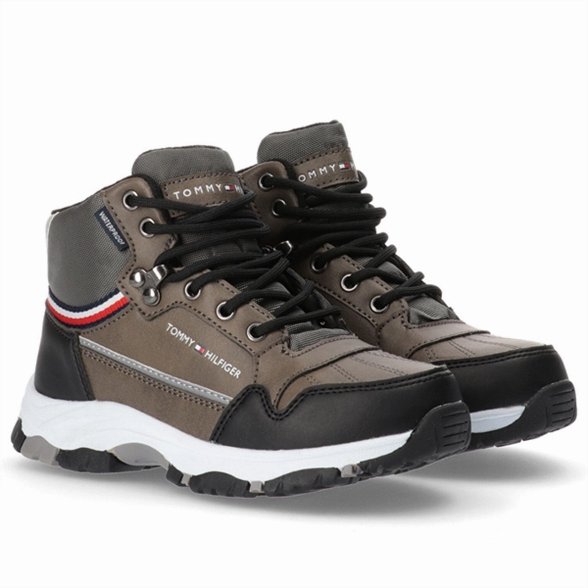 Tommy Hilfiger Tech Boot Grey Rubberized Traction Lugs