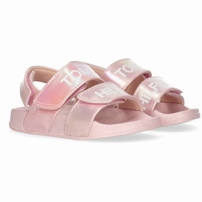 Shell Tone Tommy Hilfiger Velcro Sandal Pink