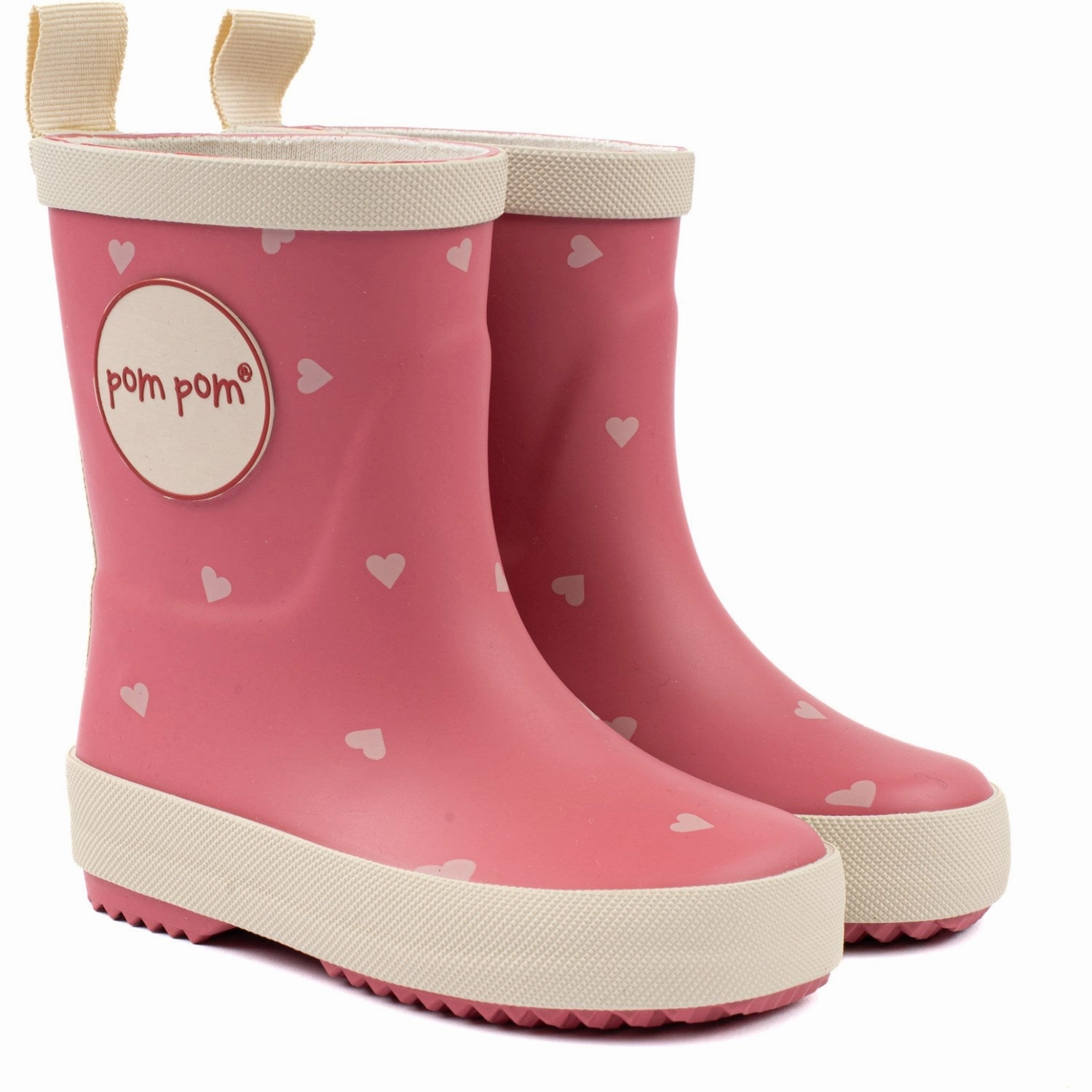 Comfortable Footwear Pom Pom Heart AOP Rubber Boot AOP