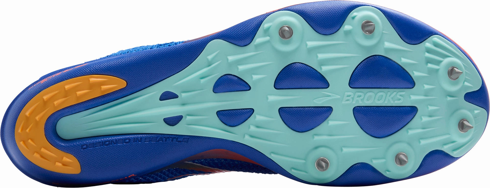 Ground Power Sprint Start Brooks Hyperion Elite LD Running Spikes - Blue