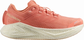 right - foot high - top design Salomon Aero Glide 3 Womens Running Shoes - Pink