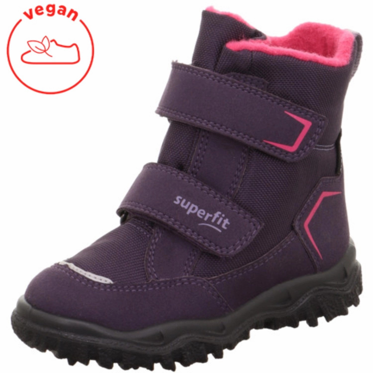 Stud Look Luxury Edge Superfit Purple/Pink Husky Boots With Warm Lining