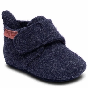 Bisgaard Indoor Shoes Wool Blue Non toxic