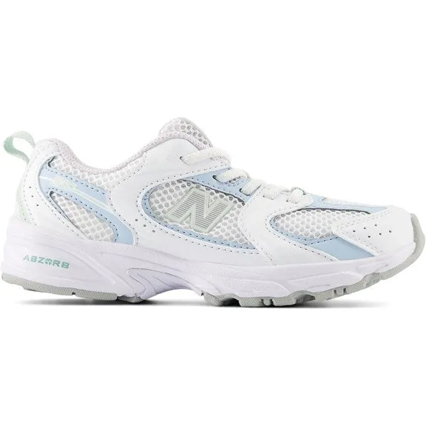 New Balance 530 Kids Bungee Lace Sneakers White Thermal Regulating Liner