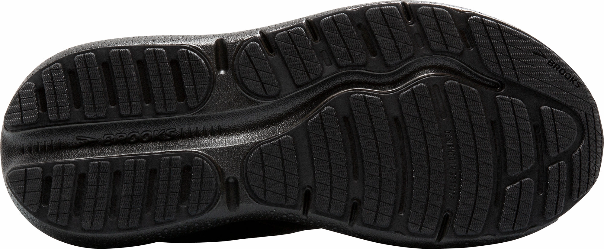 Brooks Ghost Max 2 WIDE FIT Womens Running Shoes - Black Tuned Impact Zones