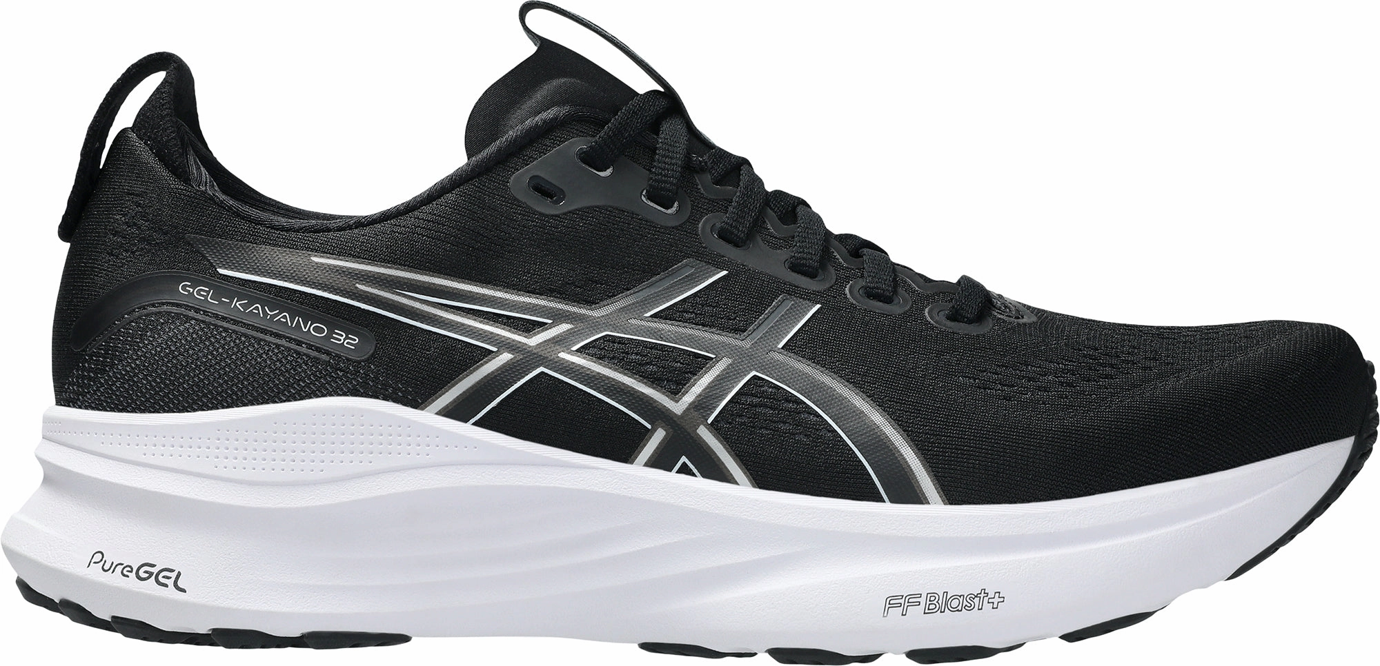 Vented Airflow Channels Asics Gel Kayano 32 EXTRA WIDE (4E) Mens Running Shoes - Black