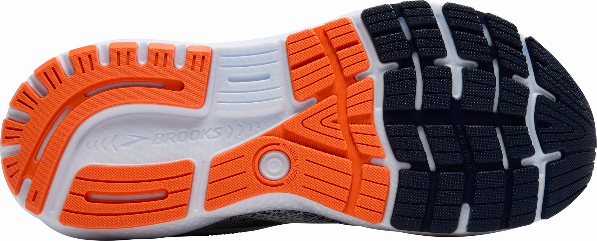 Brooks Ghost 16 Mens Running Shoes - White Adaptive Flex Contoured Heel Cup