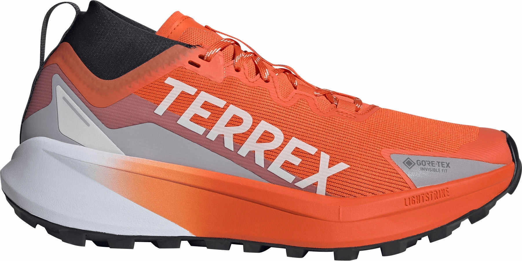 adidas Terrex Agravic GORE-TEX Mens Trail Running Shoes - Orange anatomical